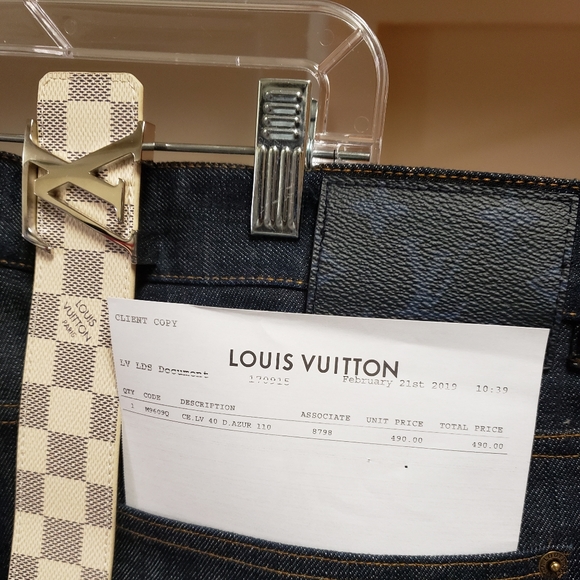 Louis Vuitton Damier Azur Belt - Picture 2 of 8